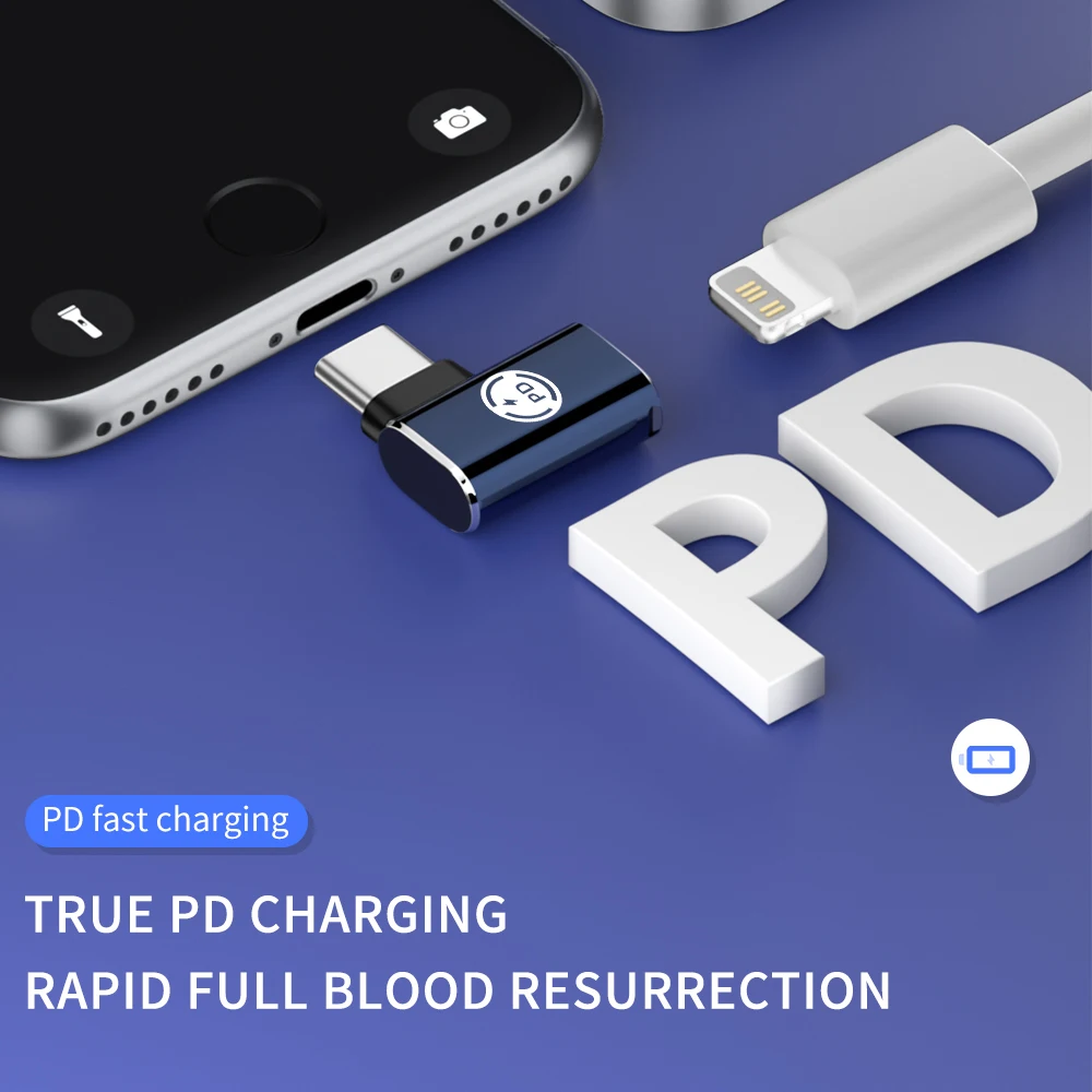PD 35W USB Type C to Lightning Adapter Data Transfer IOS Male To USB C Lightning Adapter For iPhone 14 13 12 Type-C Connector