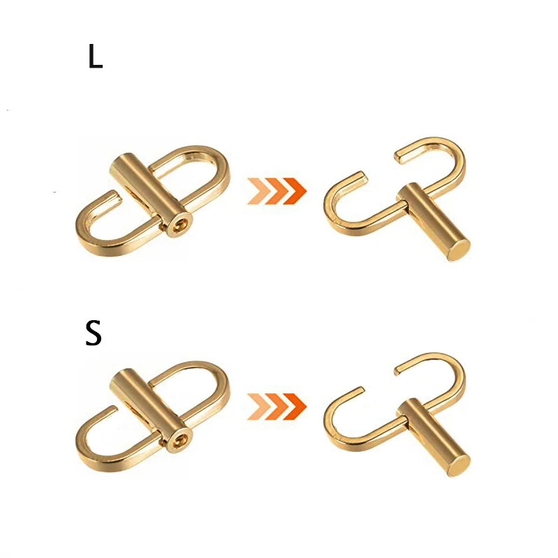 4pcs Adjustable Metal Buckles For Chain Strap Bag Shorten Shoulder Crossbody Bags Hardware Accessories Wholesale