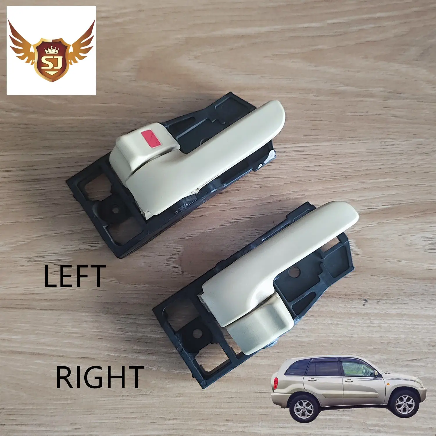 Beige Interior Door Handle Set for Lexus RX300 1999-2001 Toyota RAV 4 2001-2005 Left Right LA00 FB41