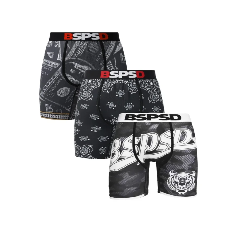 

3 шт., мужское нижнее белье, боксеры, сексуальные дышащие мужские трусы для плавания, мужские трусы с принтом, плавки, большие размеры, мужские боксеры, трусы