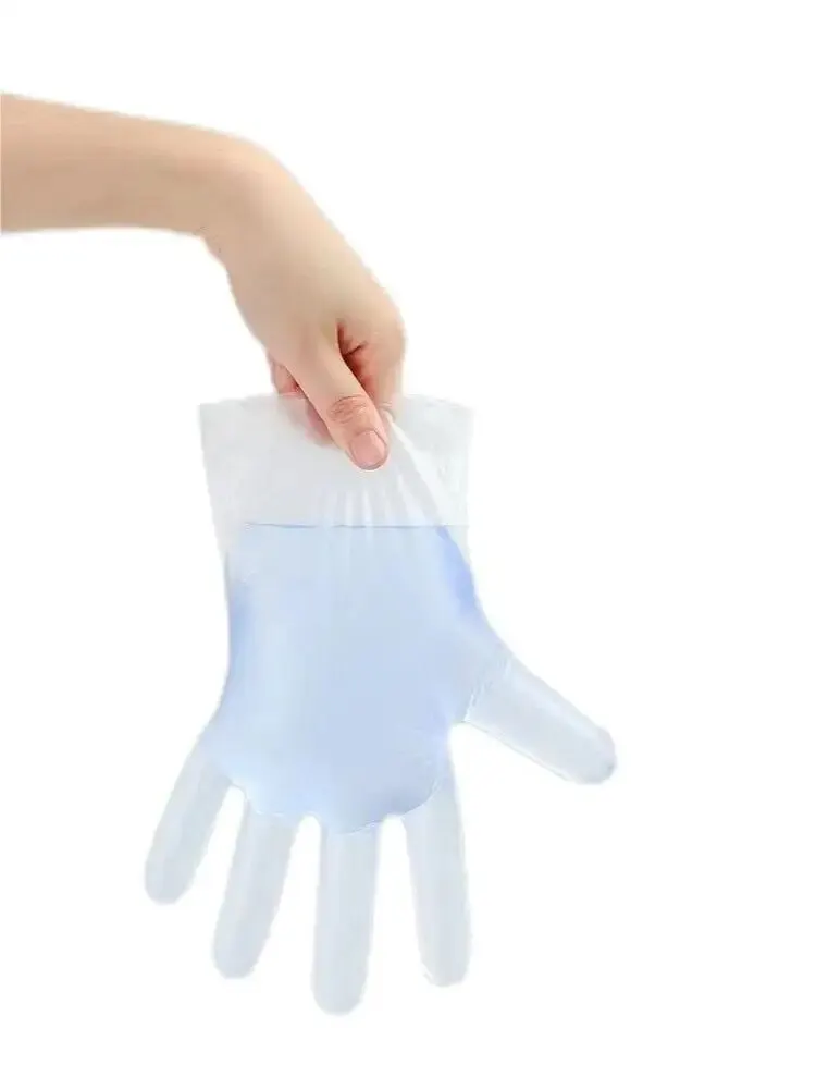 100Pcs Tpe Disposable Gloves, Waterproof Dishwashing Gloves, Household Cleaning Gloves, Oil-Proof Gloves