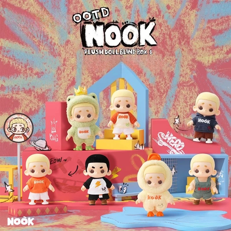 

New Authentic NOOK Plush Doll OOTD Series Blind Box Cute Action Anime Figure Mystery Box Trendy Backpack Pendant Model Toys Gift