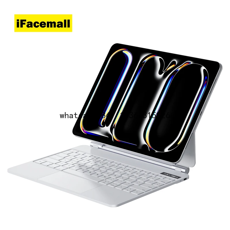 

IFacemall Magnetic Keyboard case for iPad Pro Air 4/5 M3 2025 10.9 Pro 11 with Wireless TouchPad Tablet Case with Pencil Holder