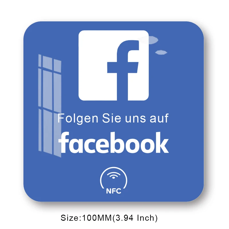 Deutsches Schreiben von NFC-gedruckten Karten, Plattenaufklebern, Ständer für Google Bewertungen, Instagram, WhatsApp, Hahn NFC