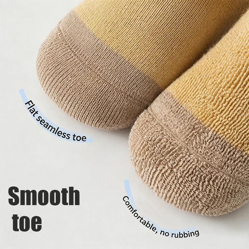 3 Pairs Cute Cartoon Baby Socks Soft Cotton Striped Infant Socks Winter Warm Socks for Newborn Boys Girls Accessories