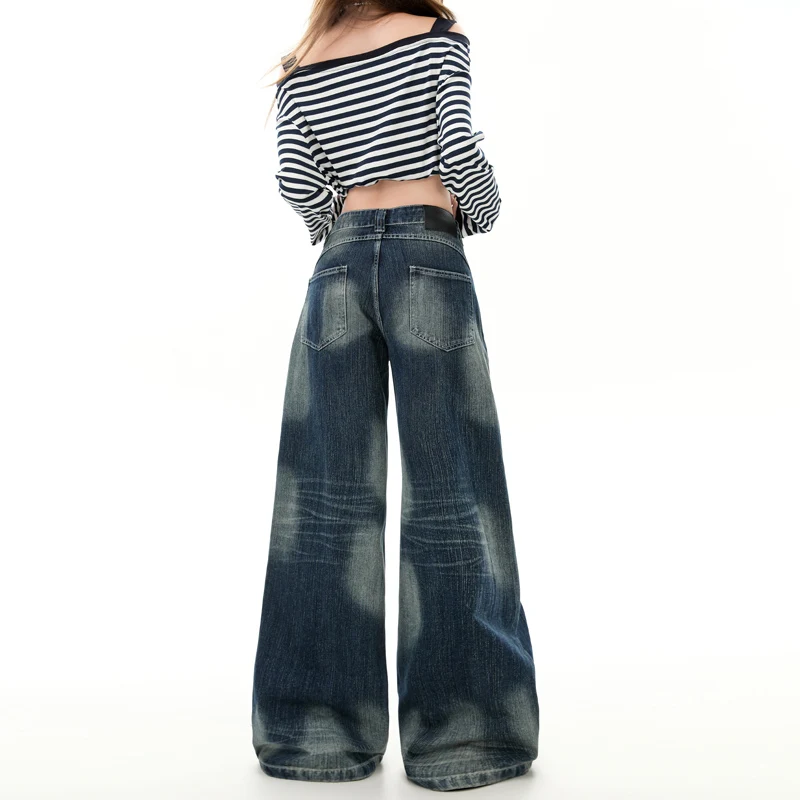Y2k Jeans For Woman New Autumn Winter Wide Leg Straight Denim Pants Trendy Hot Girl Style Fashion Baggy Jeans