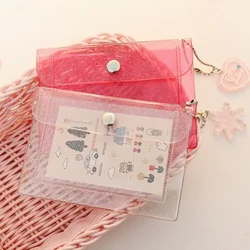 Tarjetero transparente de Pvc resistente al agua para mujer, tarjetero de visita, bolsa para tarjetas de crédito para hombre, Mini billetera para tarjetas de identificación, monedero para niñas