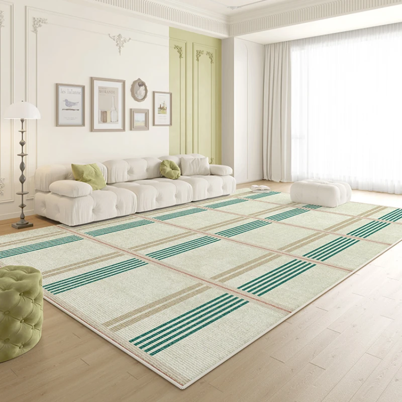 Living Room Bedroom Bedside Green Bamboo Carpet 2024 New Chinese Style Waterproof Anti Slip Carpets Light Luxury High End Rug