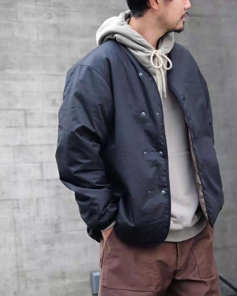 

Nanamica Reversible Down Cardigan Japanese Double Sided Inner Tank Jacket 21AW Men Coat