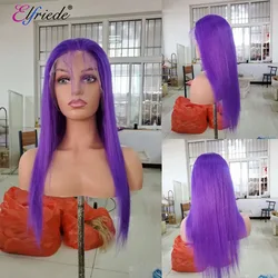 Elfriede Straight #Dark Violet Lace Wigs for Women 4x4 Lace Closure 13X4 13X6 HD Lace Frontal Wig 100% Remy Human Hair Wigs