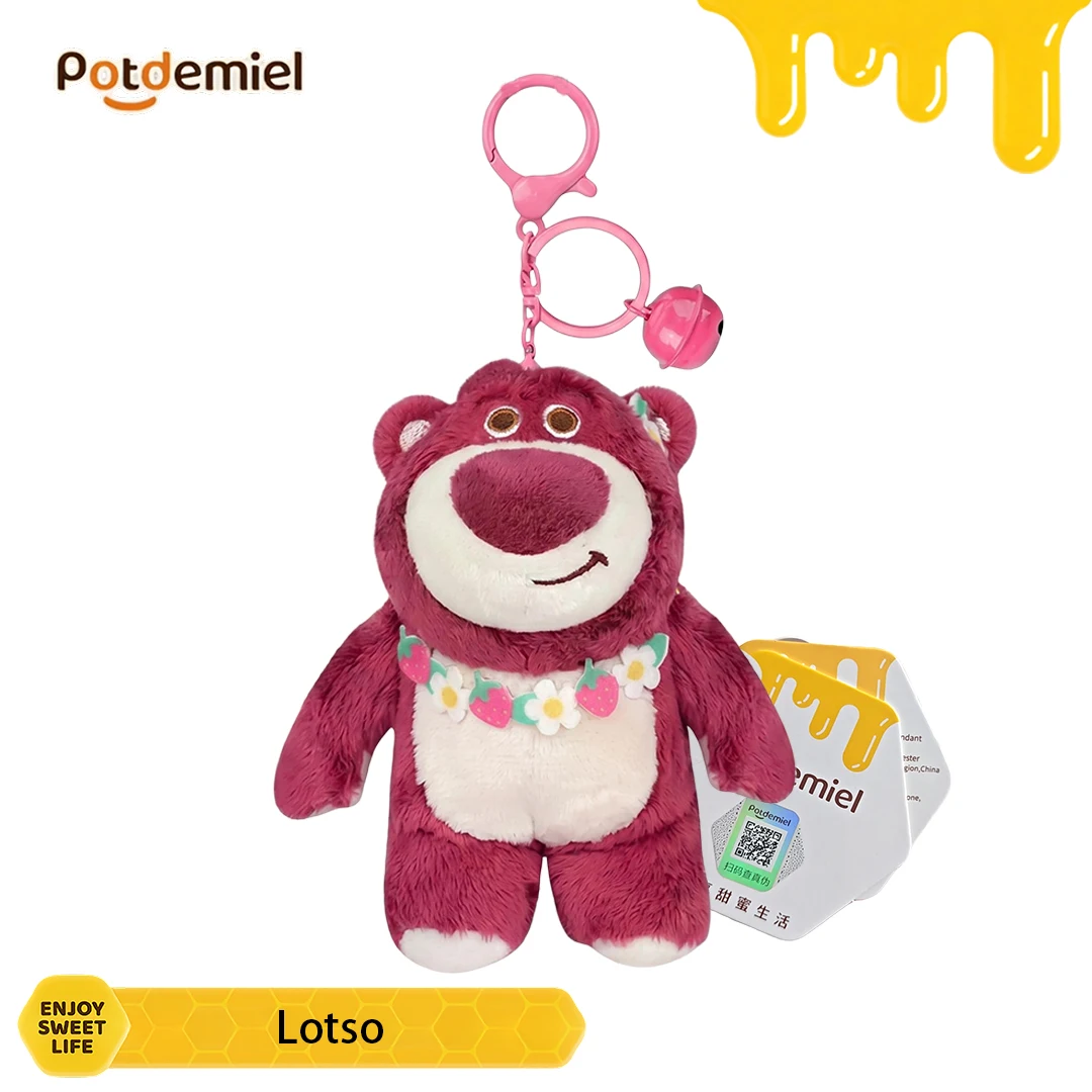 

Potdemiel Disney Toy Story Lotso Plush Pendant Backpack Charm Zipper Pull Fluffy Lovely Present For Children Anime Lovers