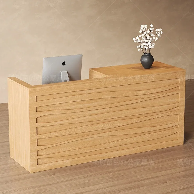 

+ = Акцентная стойка регистрации красоты с логотипом, роскошная простая современная внутренняя стойка регистрации, дизайнерская Mostrador De Tienda, уникальная мебель