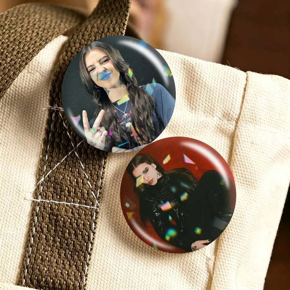 Singer Y-Young Miko  25 32 44 58 75mm Badges Personalized Round Brooches Pins Accessory Gift