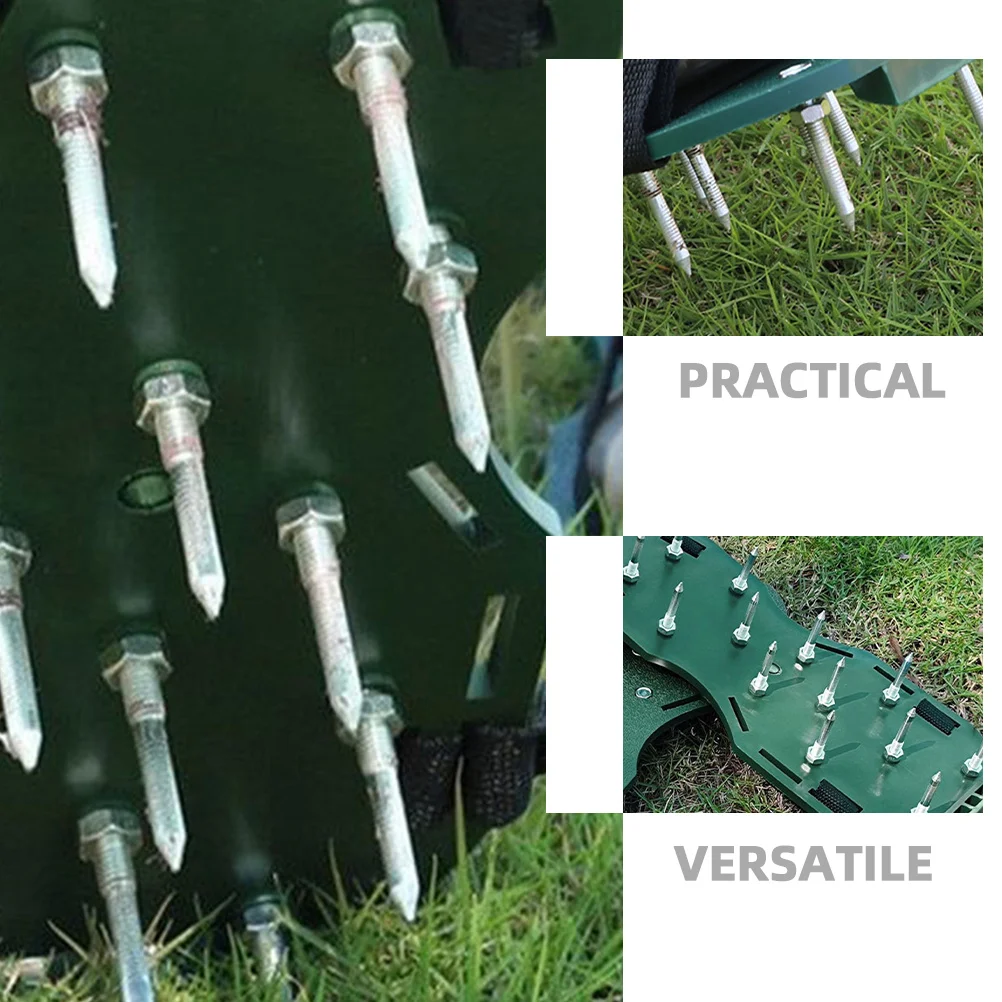

40Pcs Lawn Aerator Spikes Metal Shoe Pegs for Grass Silver 5.80x0.80x0.80cm Heavy Duty Yard Tools Soil Loosening Garden Dredging