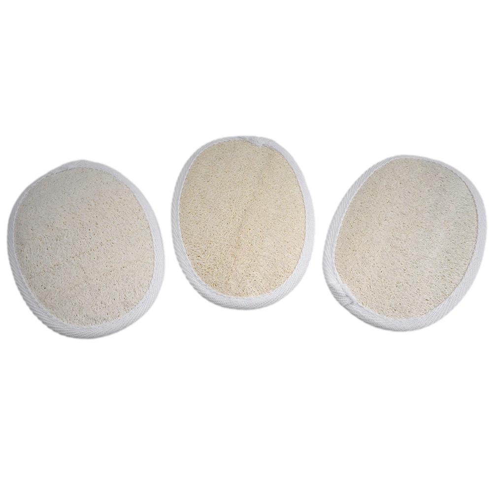 Health Bath Loofah Sponge 3pc Bath Beige Exfoliating Cleaning Skin Soft Shower Brushes High Quality Replacement