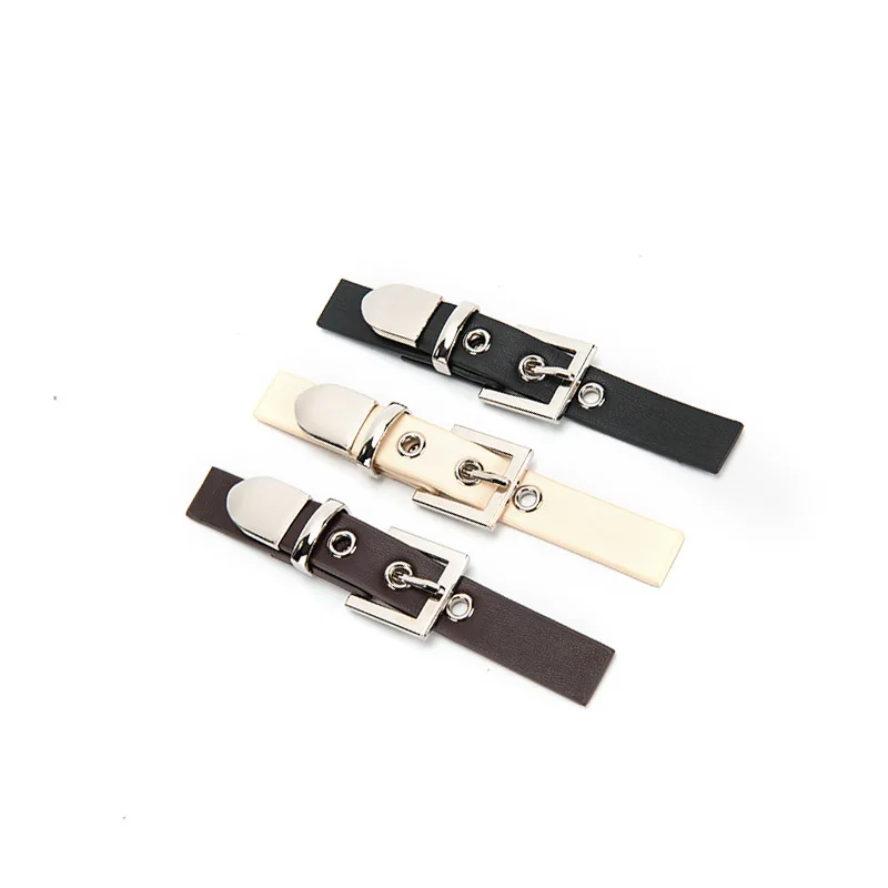 1pc Leather Buckle Loop Button Windbreaker Sweater Buckle Uniform Skirt Metal Leather Fasteners DIY Sewing Decor Accessories