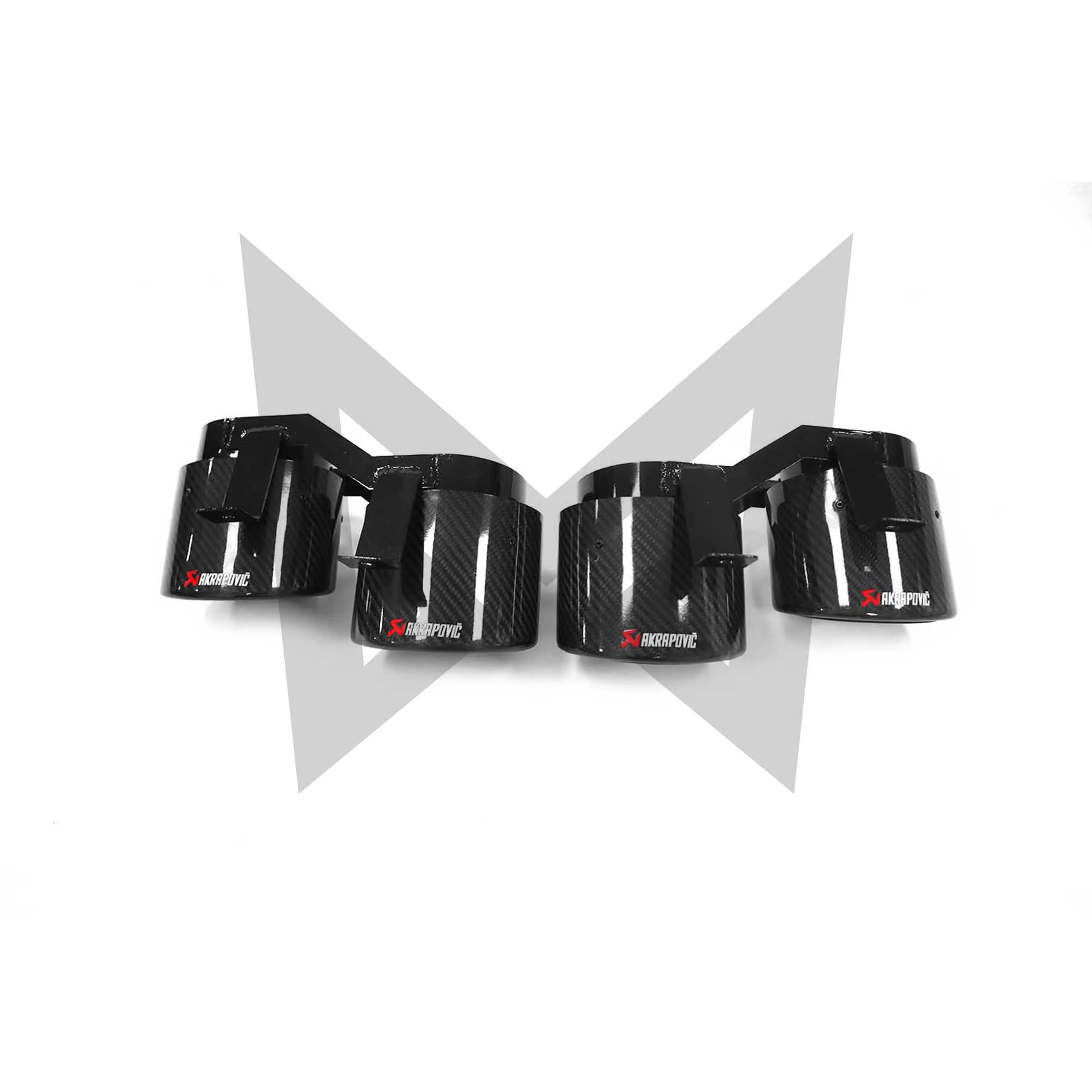 อุปกรณ์ตกแต่งรถยนต์ ปลายท่อไอเสีย สำหรับรถยนต์ Kia Stinger 3.3T คาร์บอนไฟเบอร์ แบบสี่ทาง พร้อมโลโก้ AK