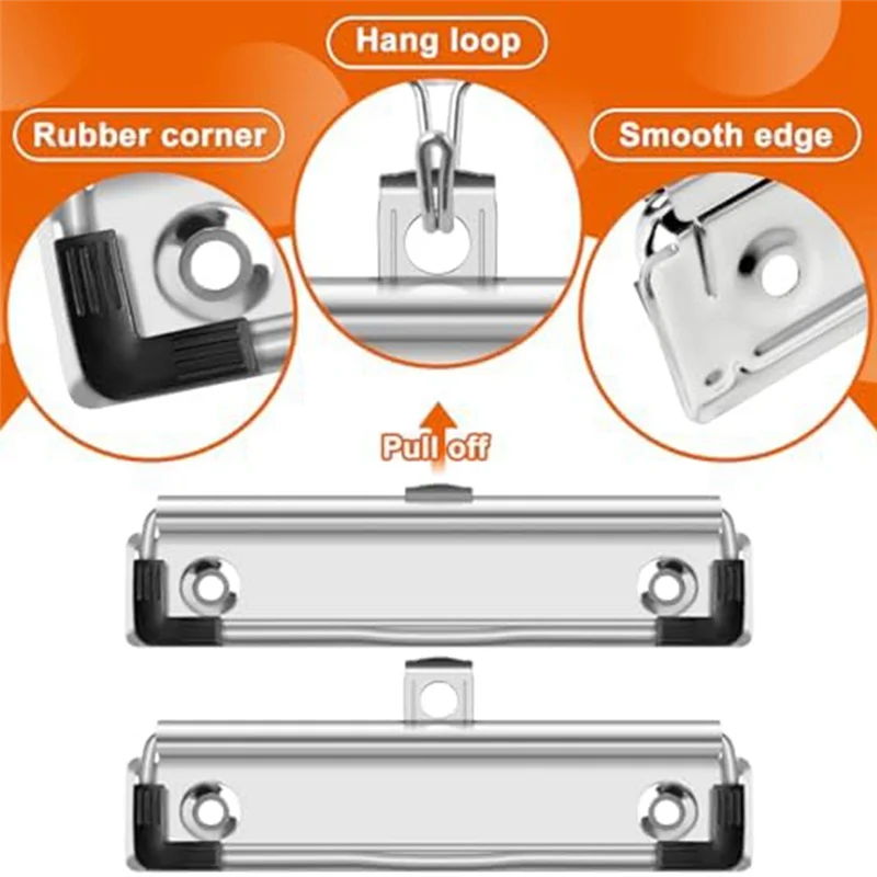 Superior-Pack Of 20 12Cm Fittable Metal Cardboard Clip Hooks Set Kit For Office, Craft Project Use