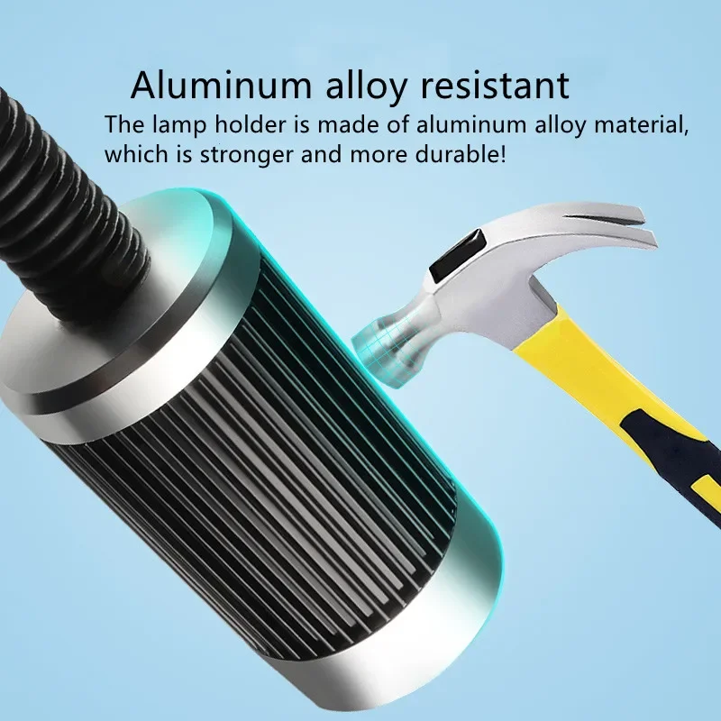 LED Machine Work Lamp 24V/220V 9W LED Adjustable Gooseneck 50/80cm/100cm/120cm For Industrial Machine CNC Milling Machine Light