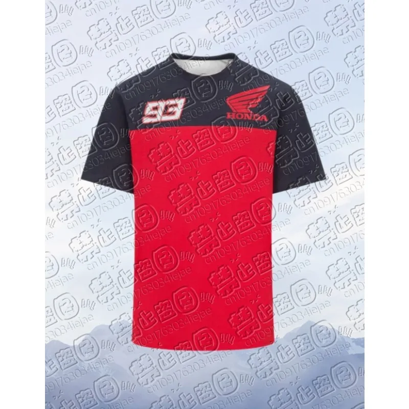 

Мужская футболка MOTO Honda для гонок на мотоциклах, дышащая, быстросохнущая, с короткими рукавами, удобная спортивная одежда для велоспорта