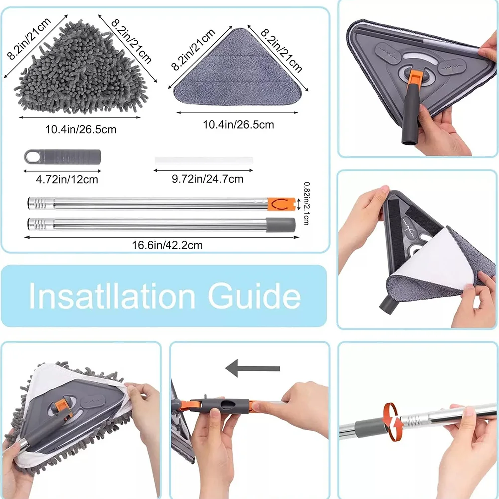 Cobweb Removal 3-in-1 Duster Efficient Dust Removal Multiple Surfaces Reusable Pads Thorough Cleaning Dust And Debris Capture