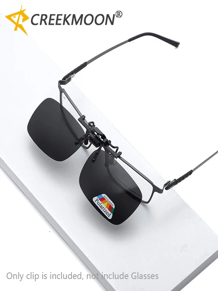 AliExpress NONE Polarized Flip Up Clip on Sunglasses for Myopia Eyeglasses Fishing Glasses Men Women Photochromic Driving Cycling Goggles Glass