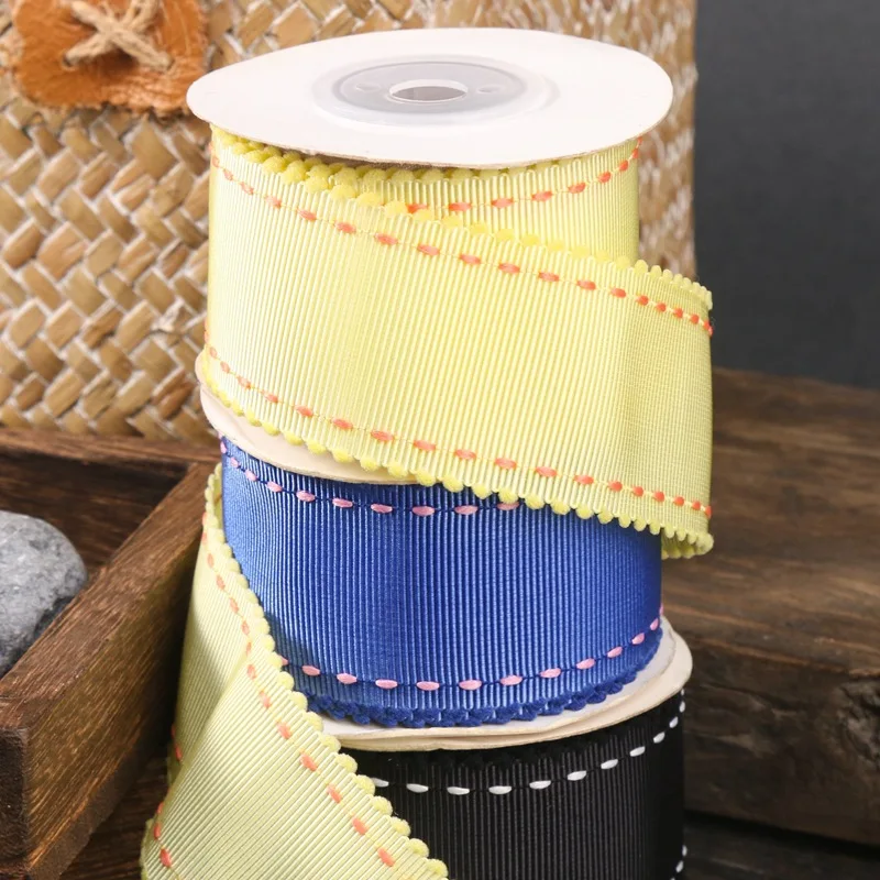 5 หลาสี Candy กระโดดจุด Grosgrain Ribbon10/16/25/38 มม.ห่อของขวัญ DIY ผม Bows หมวกตกแต่งหัตถกรรม Kawaii ริบบิ้น