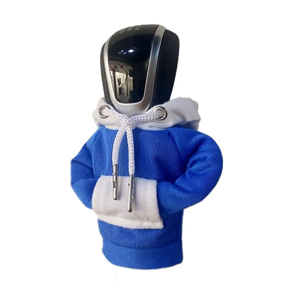 Creative Cotton Hoodie Car Gear Shift Cover Color Stitching Car Interior Knob Hoodie Cover Knob Hoodie Sweatshirt Car