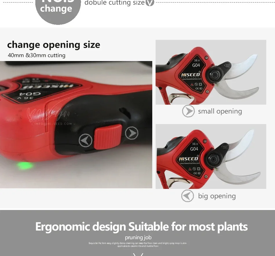 Progressive Electric pruning shears with Finger Protection, Electric pruner