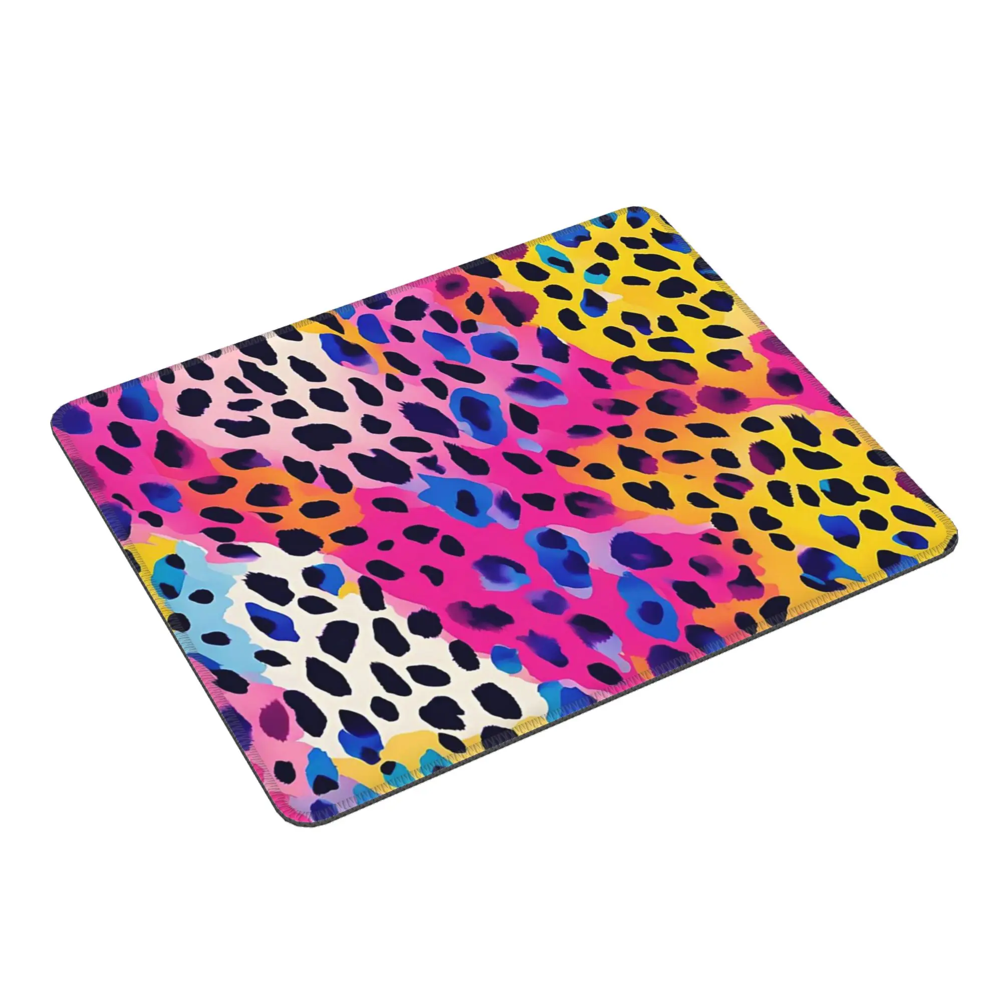 Colorful Leopard Print Mouse Pad Computer Keyboard Mouse Mat Gamer PC Laptop Desk Mat Office Accessories Table Mats