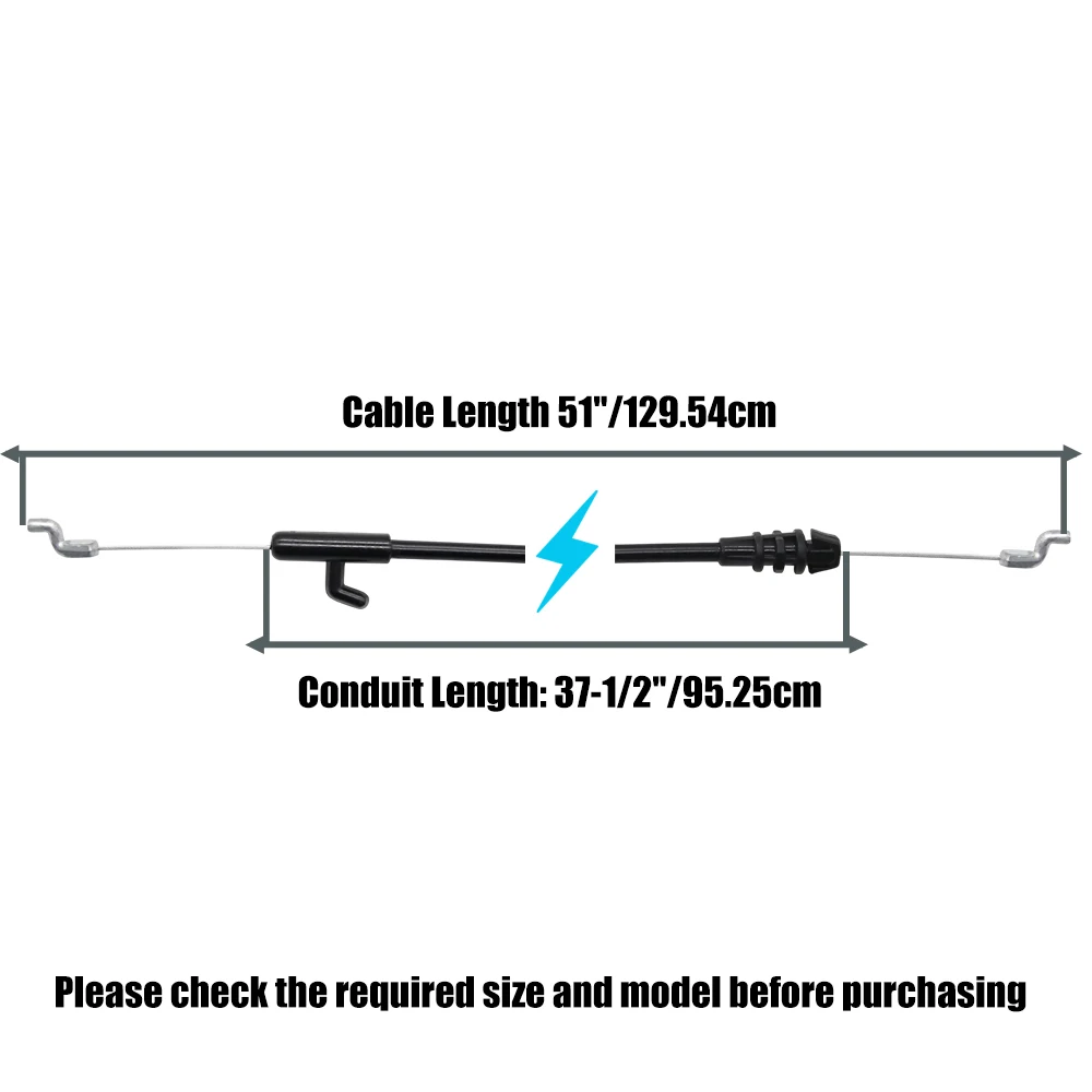 946-04661A 746-04661A Control Cable for MTD Troy-Bilt Craftsman Yard Machines Cub Cadet Yard Man Bolens Murray 51 in Lawn Mowers