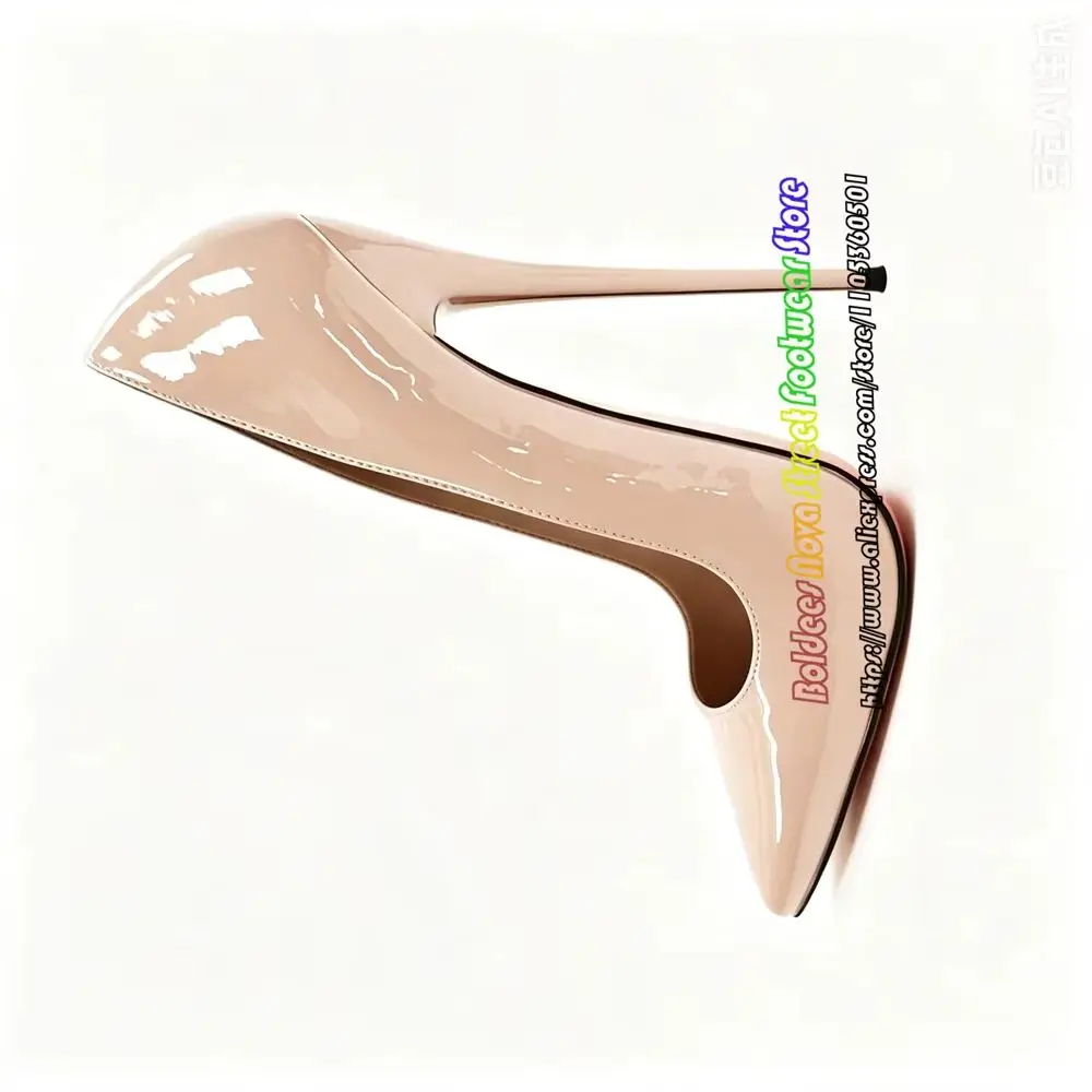 New 16cm Stiletto High Heels Spicy Girl Patent Leather Pointed Toe Stiletto Heel Slip On Solid Color Elegant Party Dress Pumps