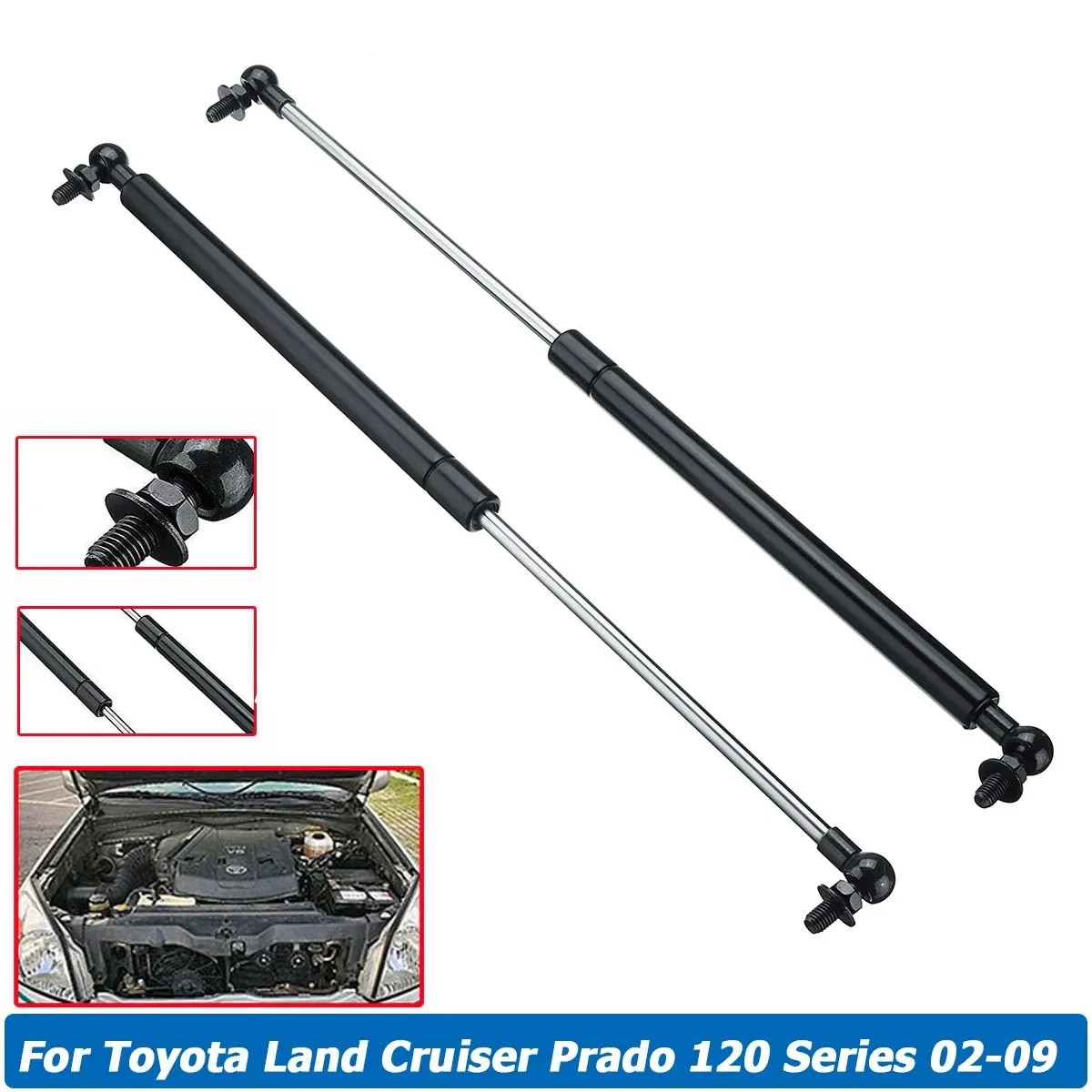 

For Toyota Landcruiser Prado 120 Series 2002-2009 Front Hood Supports Lift Struts Shocks Gas Spring Car Accessories 5345069055