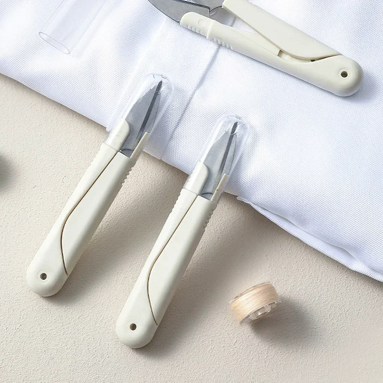 3/2/1PCS Edelstahl Frühling Kleine Schere mit Abdeckung Tragbare Faden Schneiden Kopf Nähen Schere – Detail 2