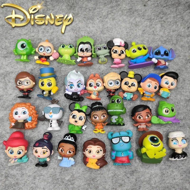 Disney Classic Original Mini Figure 30pcs Doorables No Duplicate Styles Glass Eyed Cute Doll Bulk Small Figurines Kids Gift Toys