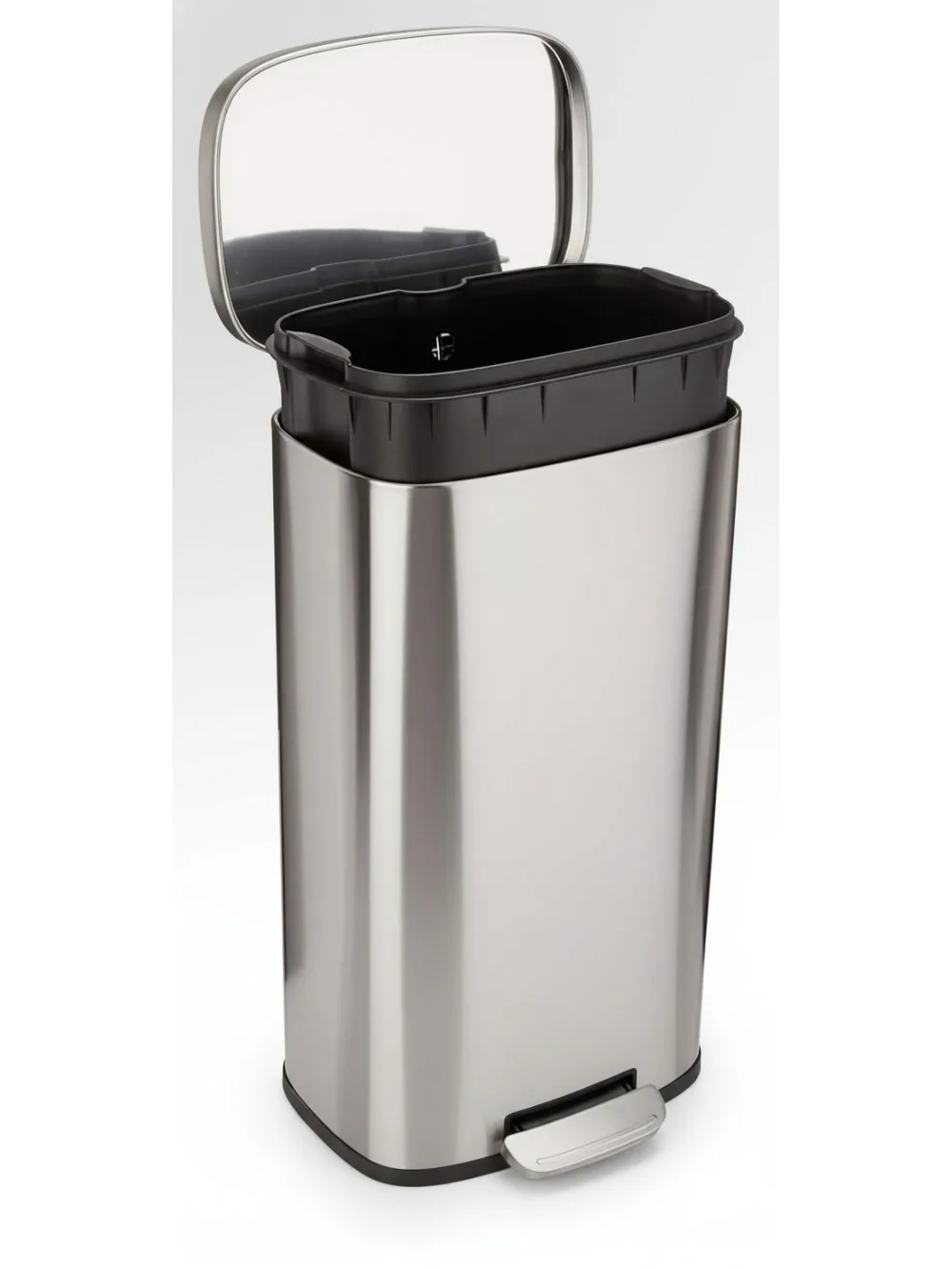 

Stainless Steel 30L Soft-Close Trash Can with Foot Pedal, Smudge Resistant for Home Office Kitchen