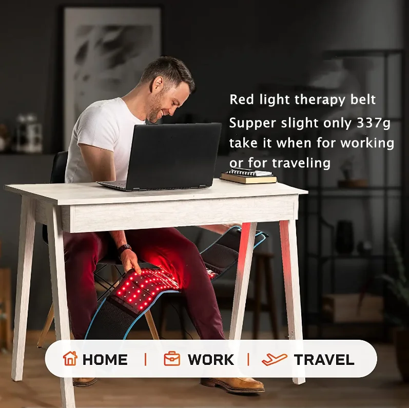 Red Near Infrared Red Light Therapy Belt for Body Neck Wrap Pad 660nm 850nm Heating Pad for Pain Relief Device