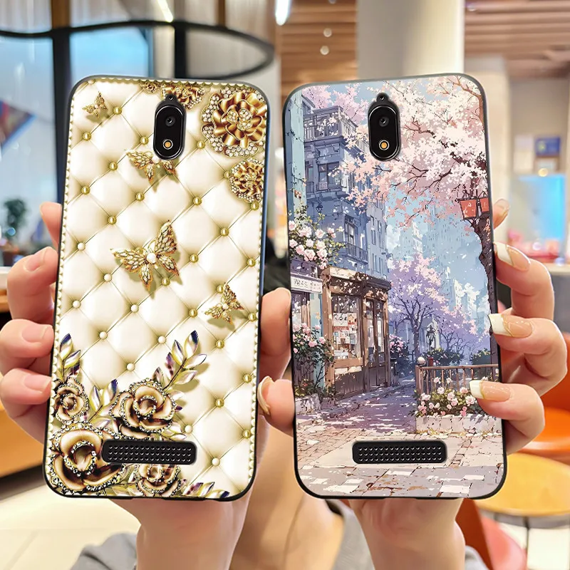 Anti-scratch Black Phone Case For BLU View 2 Unique Design Popular Cute Rabbit Lamp Pattern For BLU View 2 Silicone Soft Shell