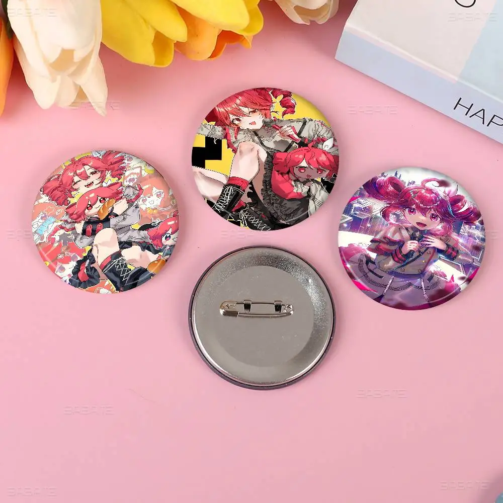 Popular Virtual Singer Kasane Teto Anime Photo Brooches Creative Round Badge Gifts Pins 32/44/58mm