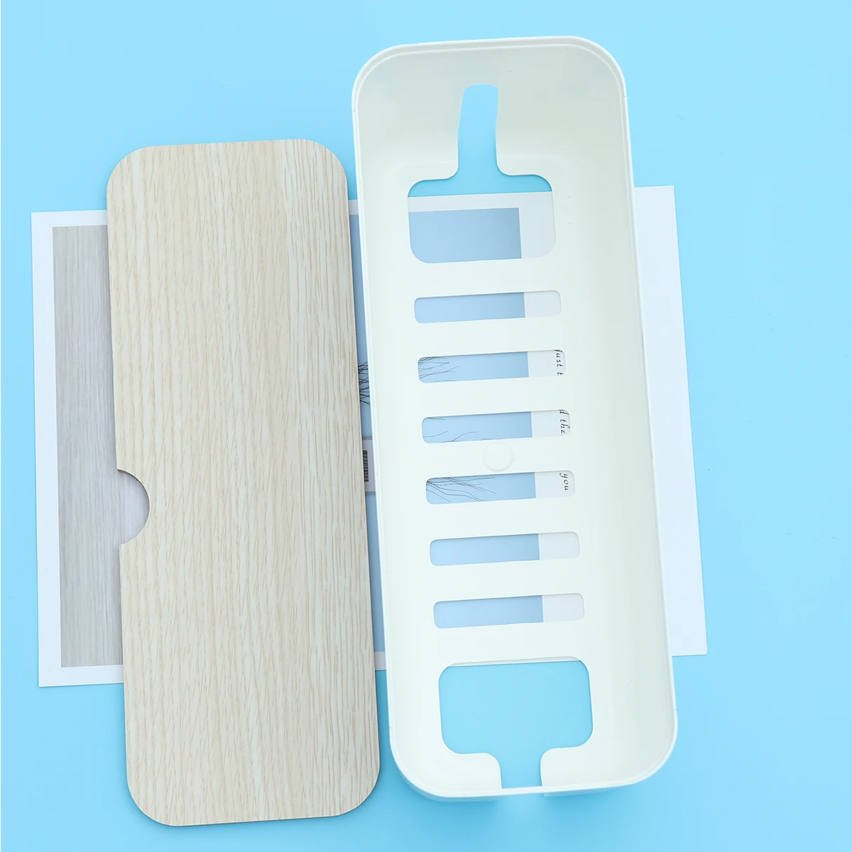 

1pc Power Cord Storage Box for Socket Strip Wire Organizer Cable Management Holder White Scratch Resistant Plastic for Chargers