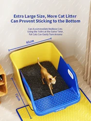 Kattenbak Semi-Gesloten Extra Grote Luie Kattenbak Anti-Splash Pet Poeppan Kitten Automatische Kattenbak Kattenbak