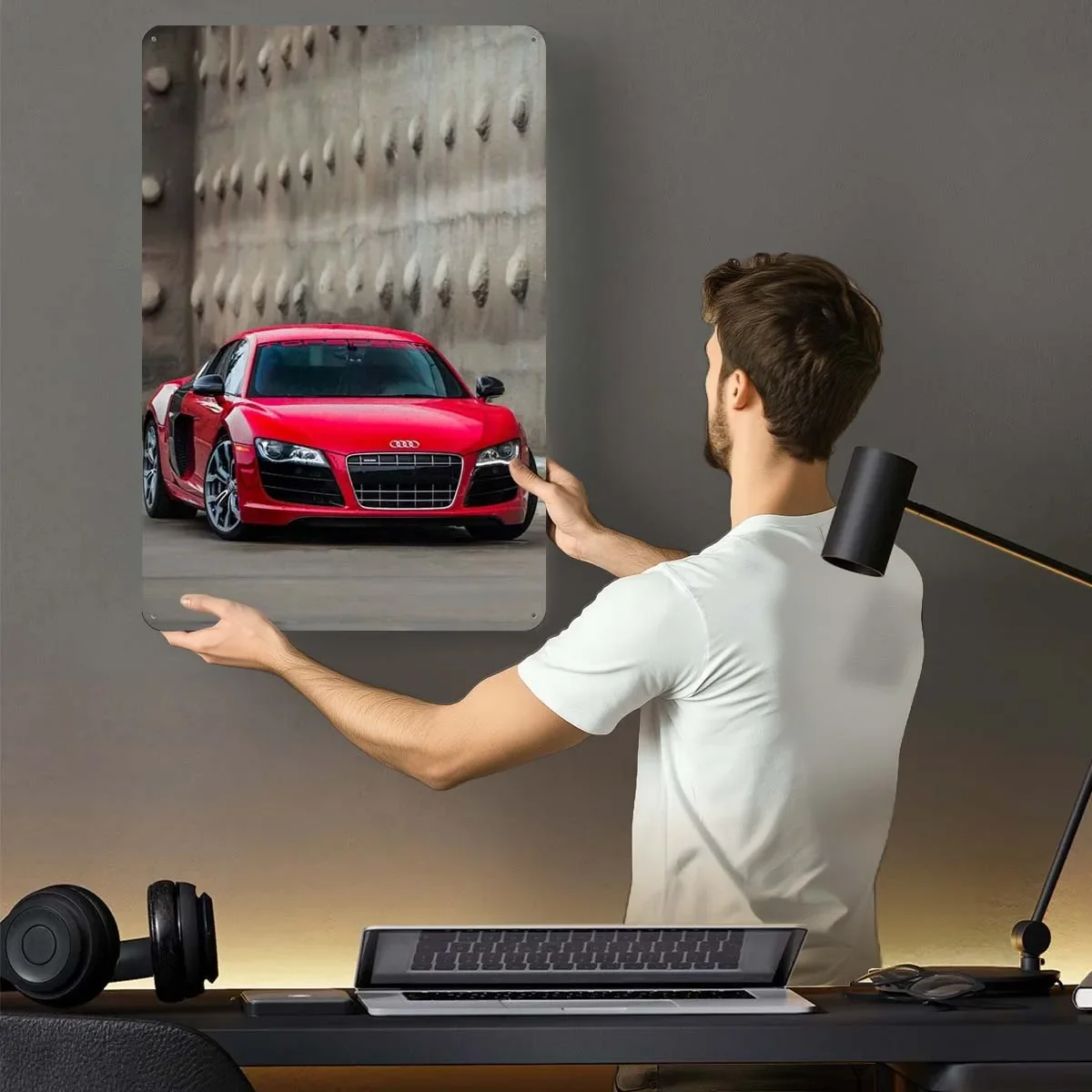 Audi Classic Car Metal Poster Home Living Room Decoration Custom Metal Tin Signs for Wall Art Decoration House Decor Accessories