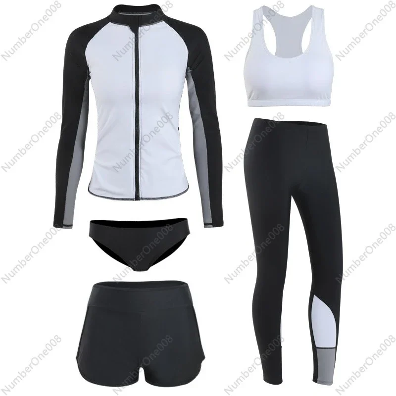 

2024 Sun Protection Quick-Dry Thermal Unisex Two-Piece Long Sleeve Rash Guard Swimsuit for Men Women Snorkeling Surfing Swimming