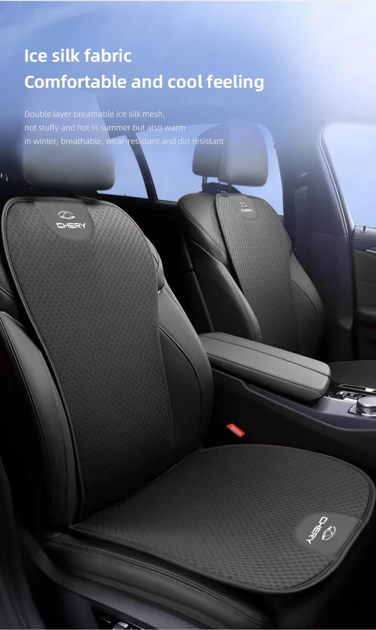 Auto Sitz Pad Rückenlehne Matte Eis Seide Flachs Sitzkissen Abdeckungen Für Chery Tiggo 7 Pro 8 4 5 3 2 T11 5X Amulett Fora QQ IQ Fulwin – Detail 4