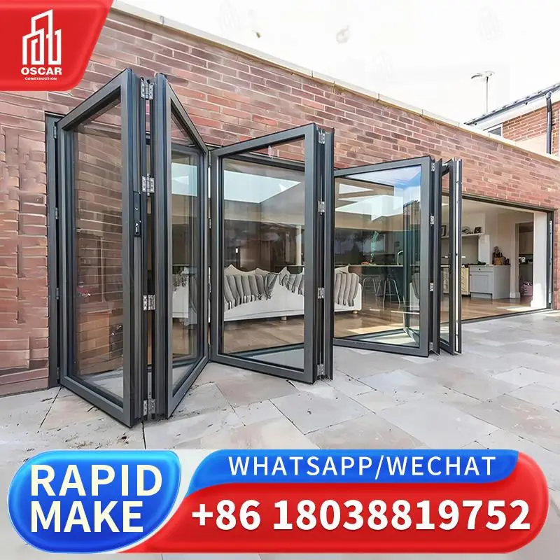 

Customizable Industrialgrade Aluminum Accordion Door for Warehouse Use Factory Direct Sale Aluminum Folding Door