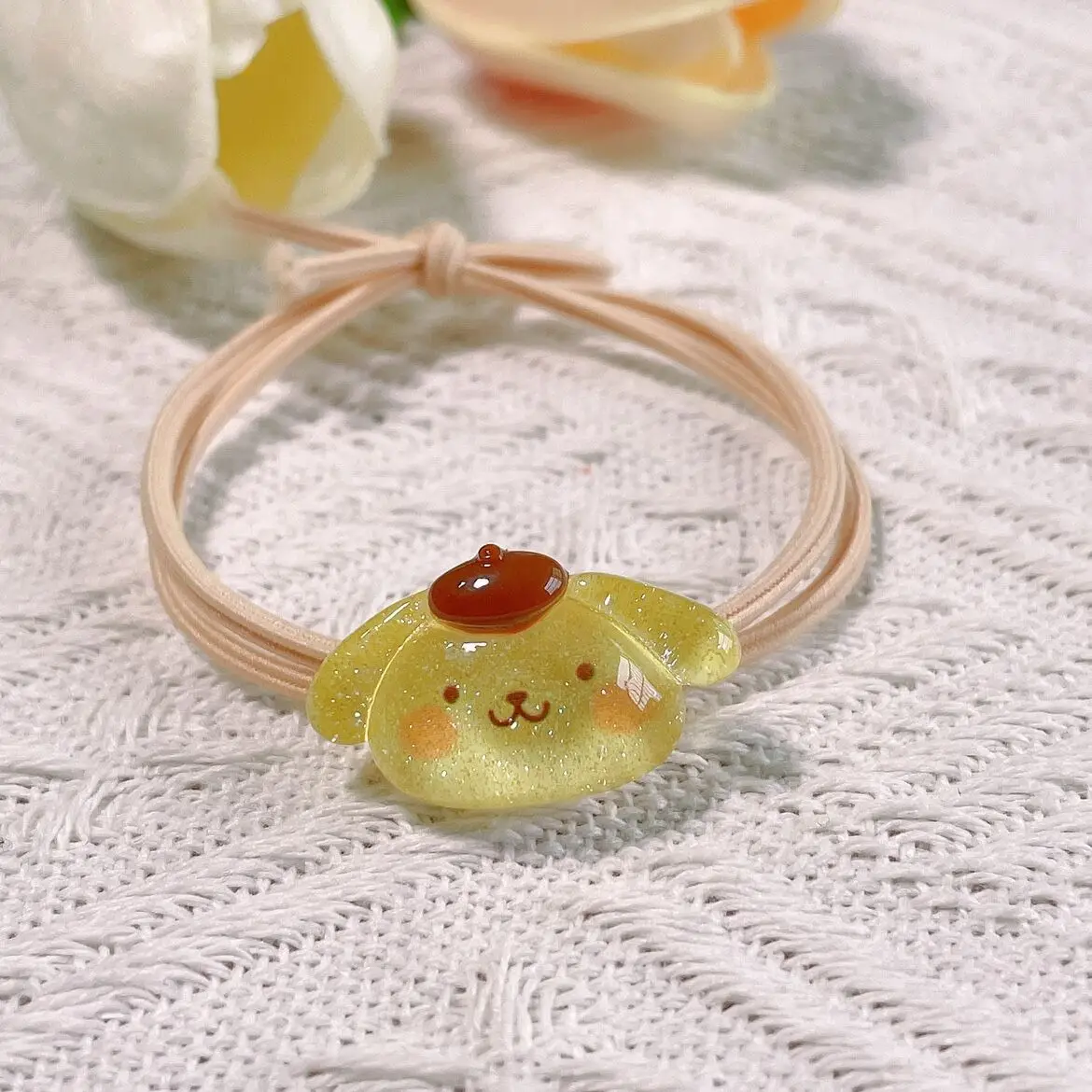 Sanrio Meisjes Veerkracht Haartouw Vrouwen Schattige Haarclips Mode Haar Accessoire Mijn Melodie Kuromi Eenvoudige, Kleine En Frisse Bands