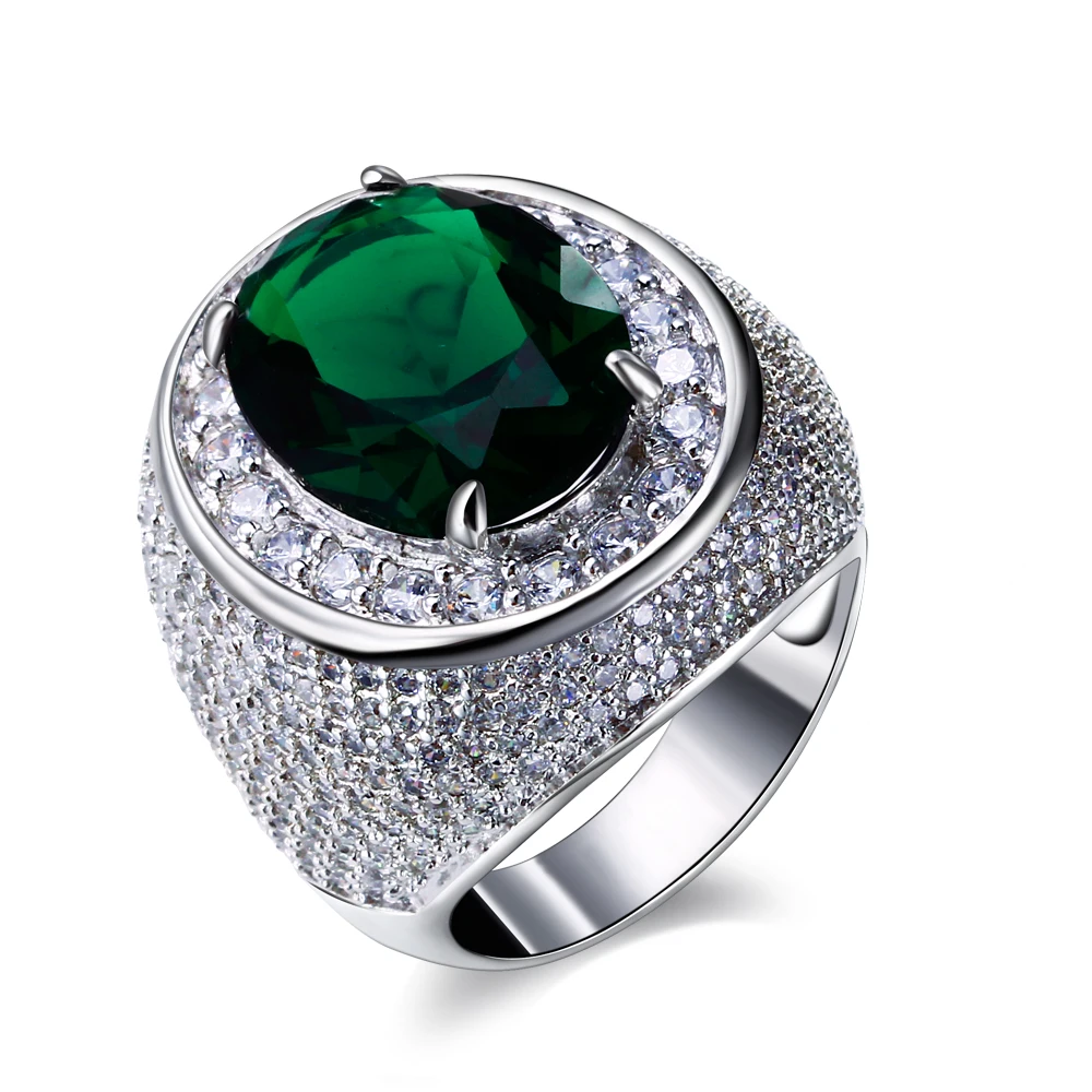 

Luxury Oval 12x16mm Cubic Zirconia Ring for Women – White/Green/Blue/Champagne Stone, Trendy Party Jewelry