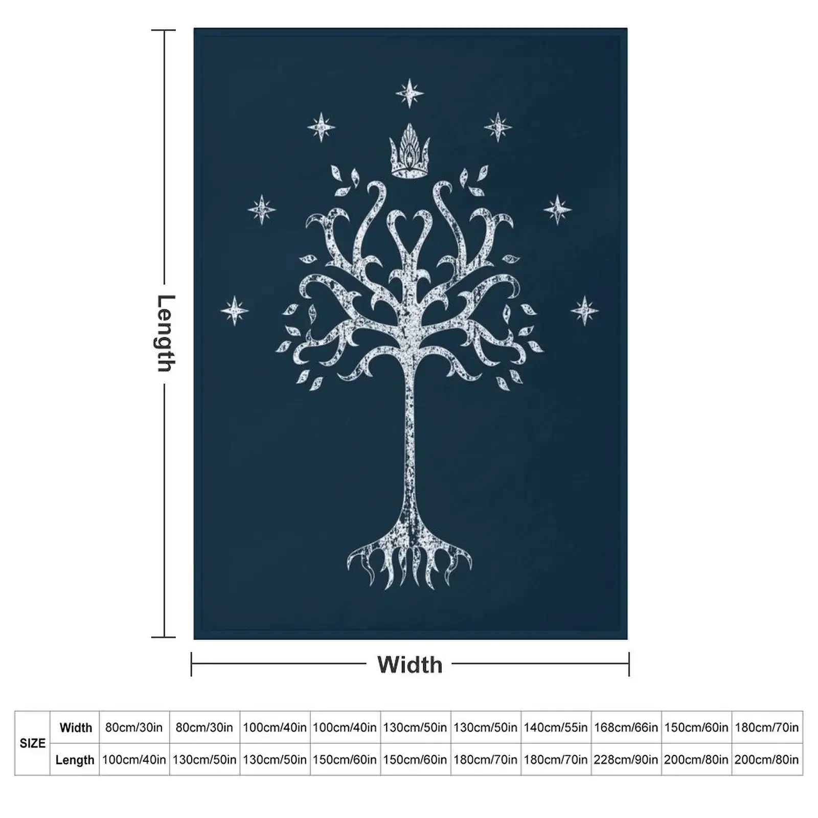The White Tree Crest Throw Blanket couch cozy soft plush fuzzy picnic outdoor blanket