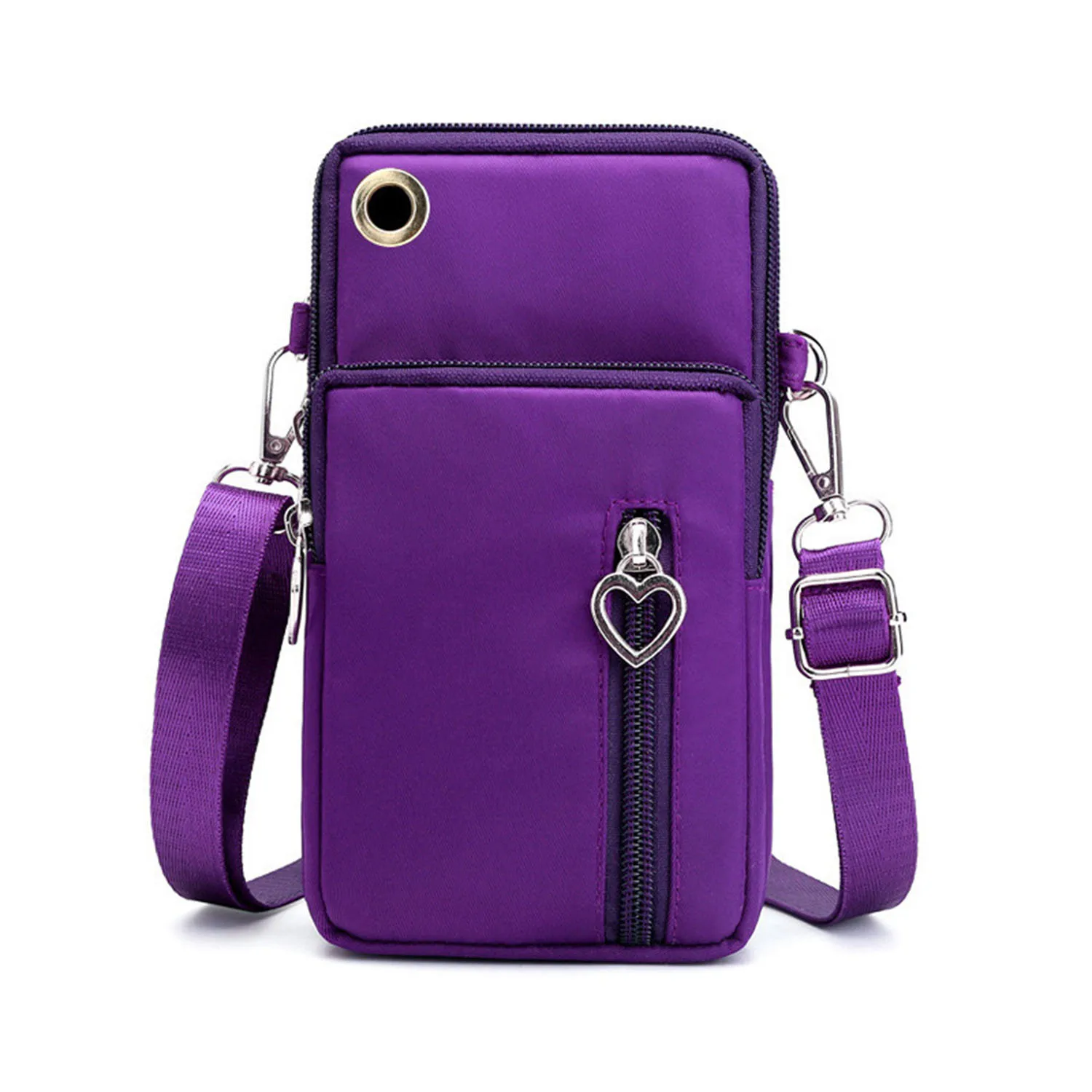 Mini Crossbody Phone Wallet Bag Unisex Adjustable Strap Compact Lightweight for Daily Travel Money Purse Card Slots Coin Pocket