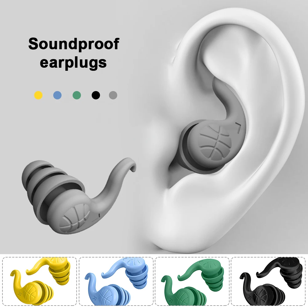 

Silicone Soft Soundproof Ear Plugs Sleep Noise Reduction Filter for Ears Earplug Professional Anti-Noise Sleeping Earplugs